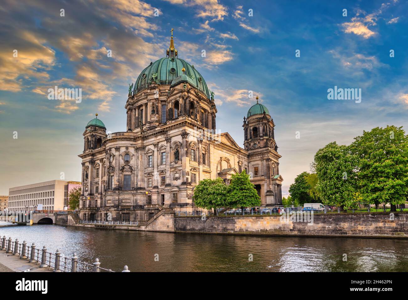 Berlin Germany, sunset city skyline at Berlin Cathedral (Berliner Dom ...