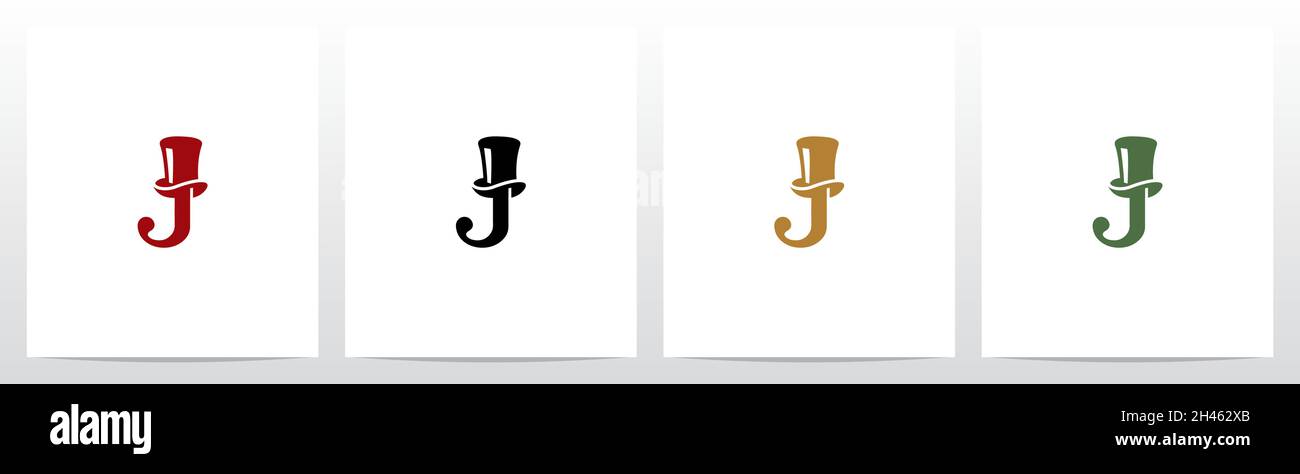 Top Hat On Letter Logo Design J Stock Vector Image & Art - Alamy