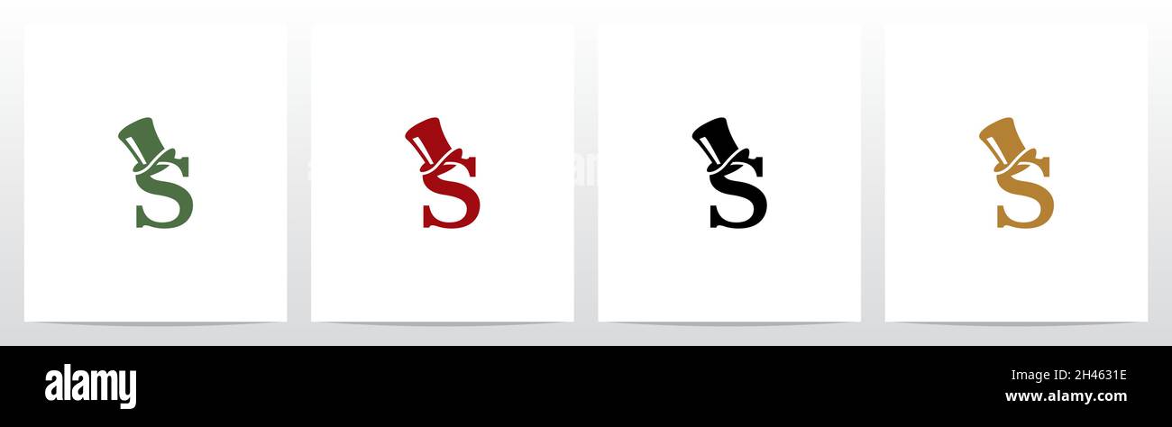 Top Hat On Letter Logo Design S Stock Vector