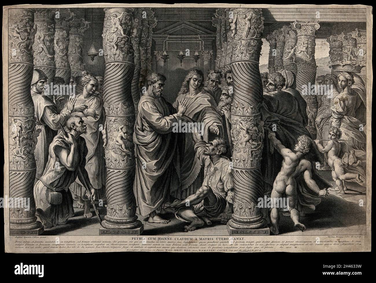 Saint Peter and Saint John healing the lame man at the temple gate ...
