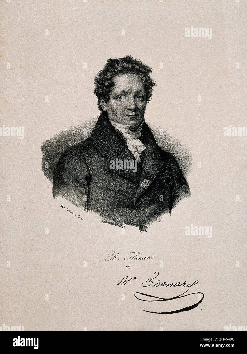 LouisJacques, Baron Thénard. Lithograph by [M] Stock Photo Alamy
