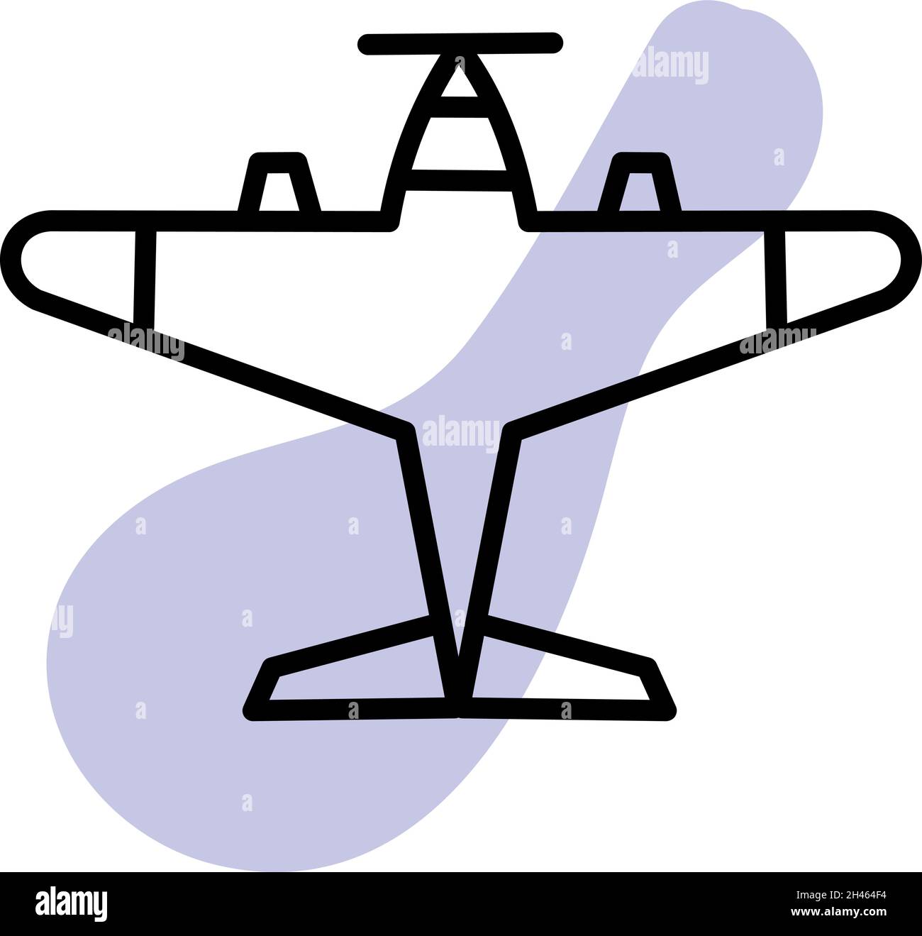 Modern airplane, illustration, vector, on a white background Stock ...