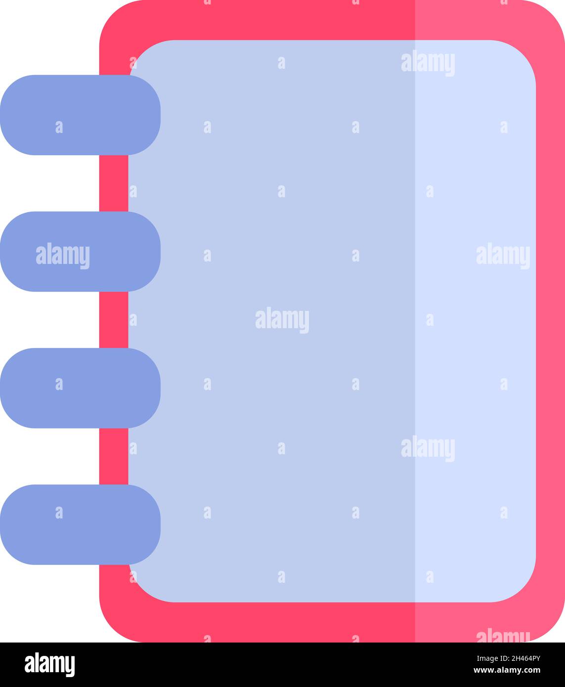 Pink blank sketchbook, illustration, vector, on a white background. Stock Vector