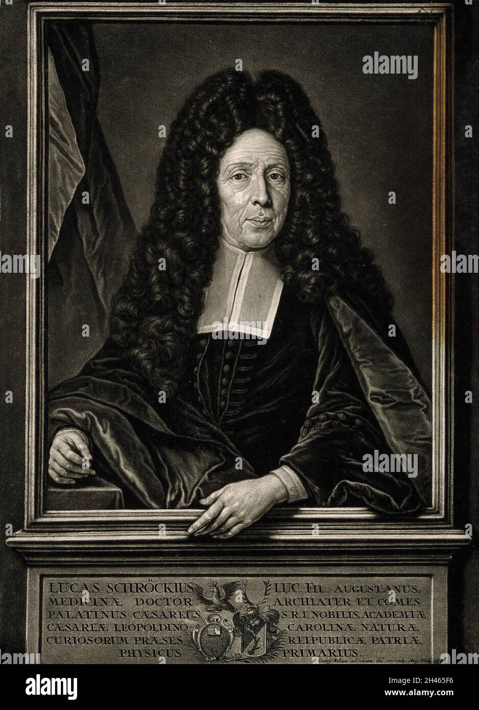 Lucas Von Schrock Mezzotint By G Kilian 1725 After Himself Stock Photo Alamy