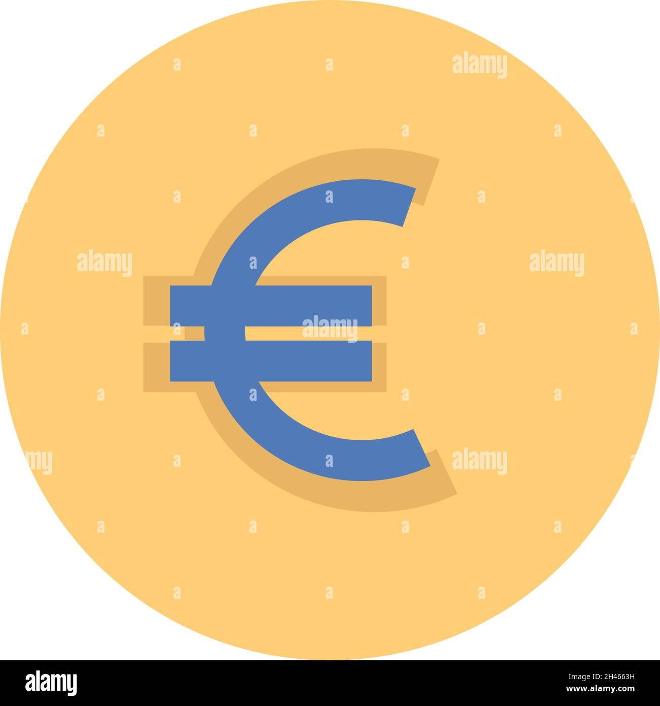 Banking euro, illustration, vector, on a white background. Stock Vector