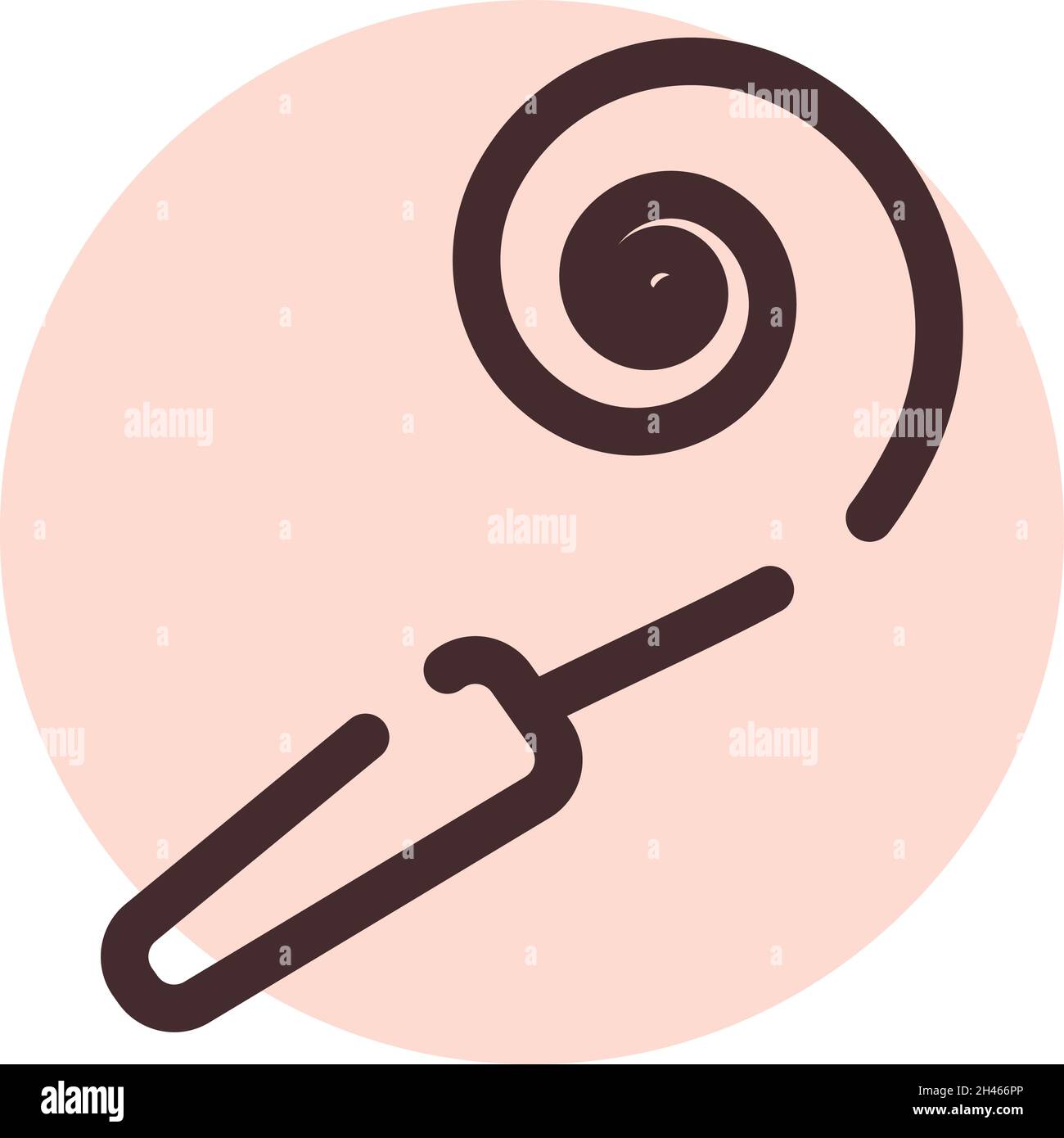 Birthday noisemaker, illustration, vector, on a white background Stock