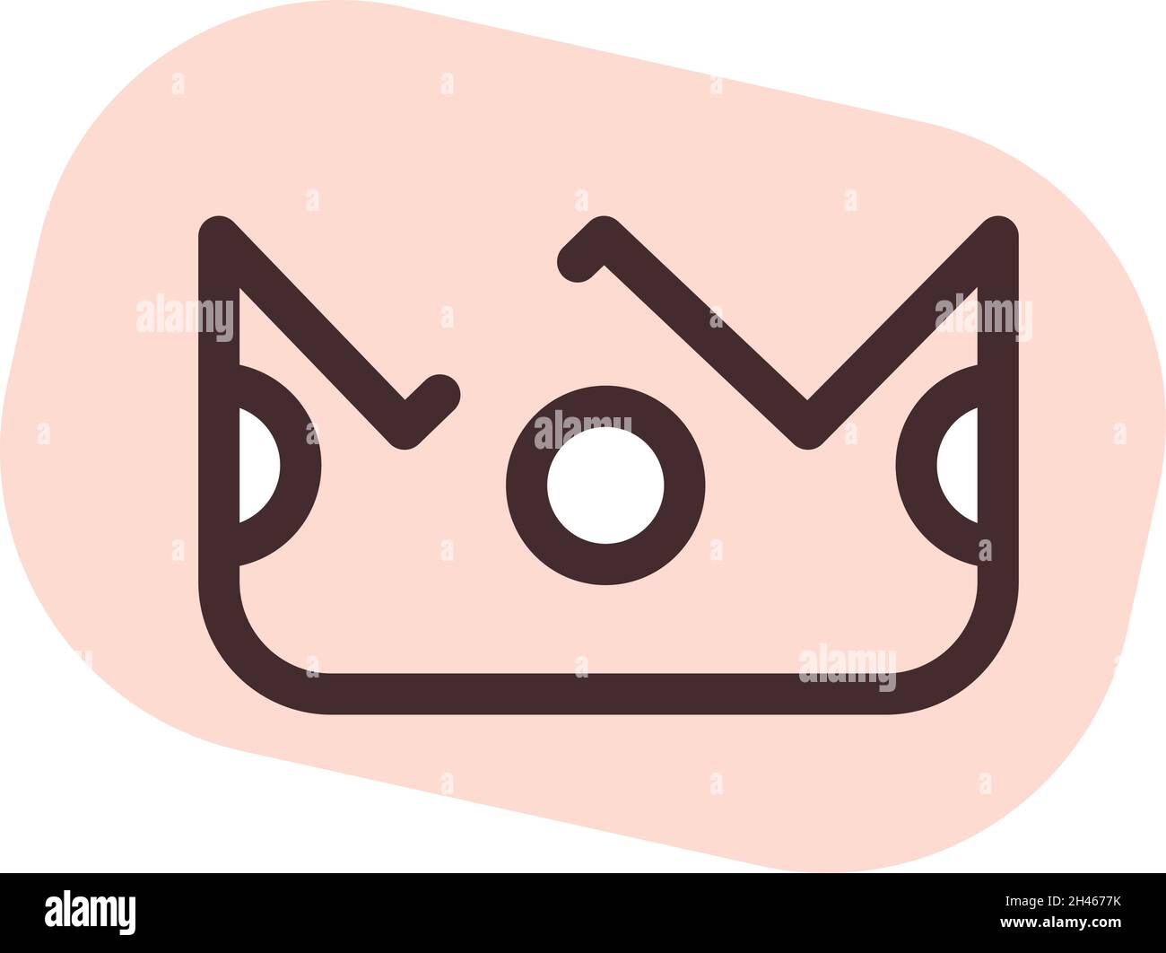 Rose gold crown, illustration, vector, on a white background. Stock Vector