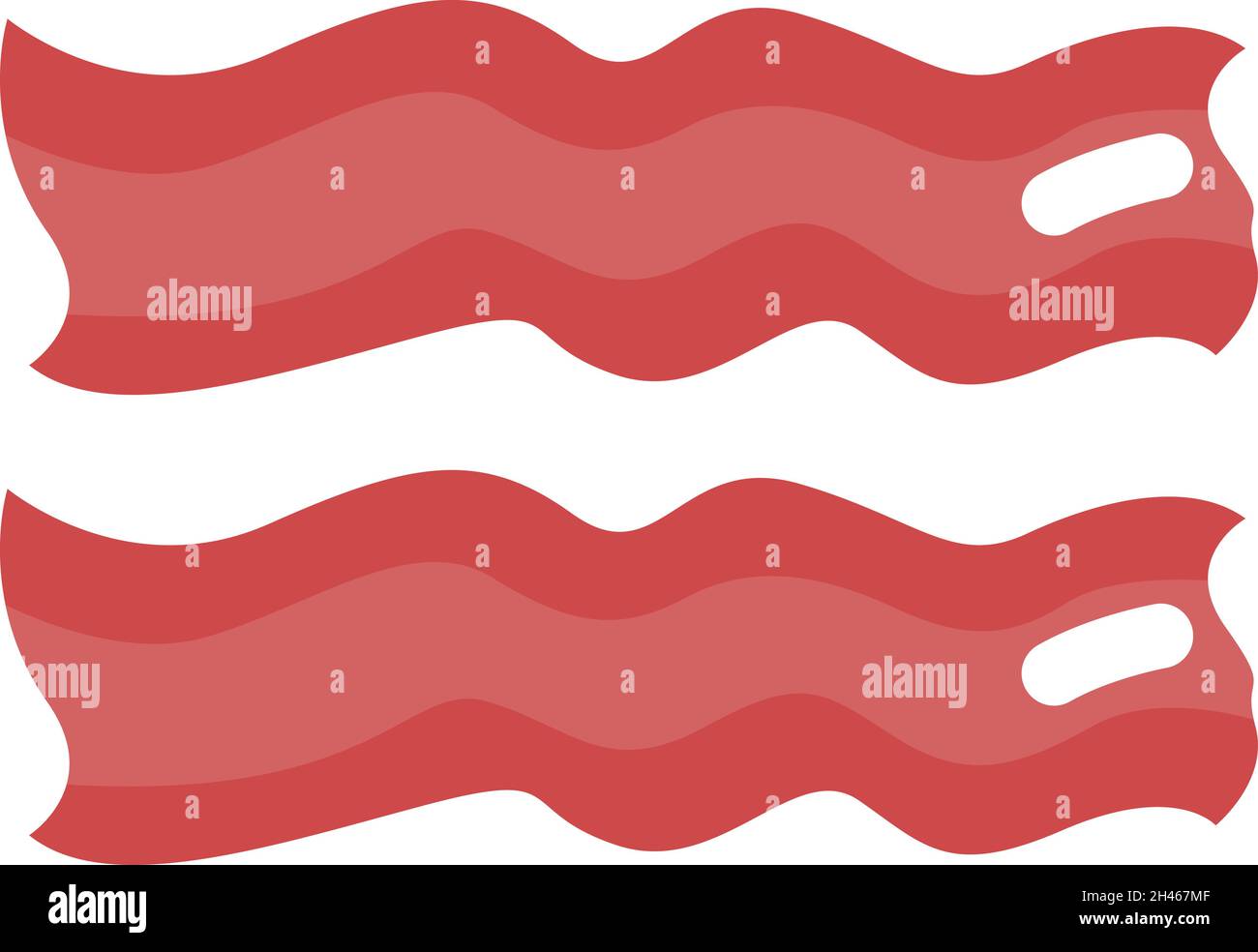 Breakfast bacon, illustration, vector, on a white background. Stock Vector