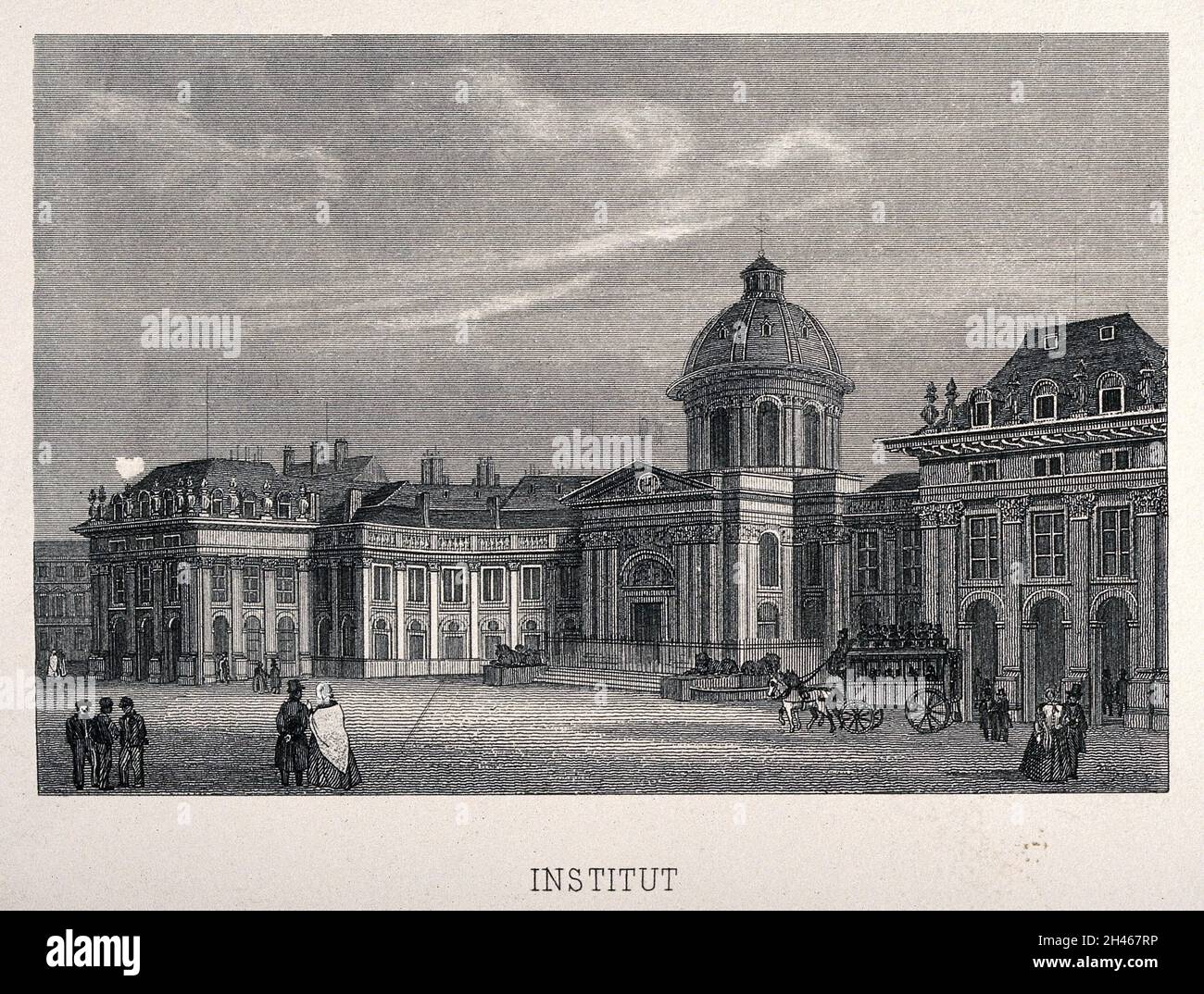 Collège des Quatre Nations, Paris: side view of part of the Institut de ...