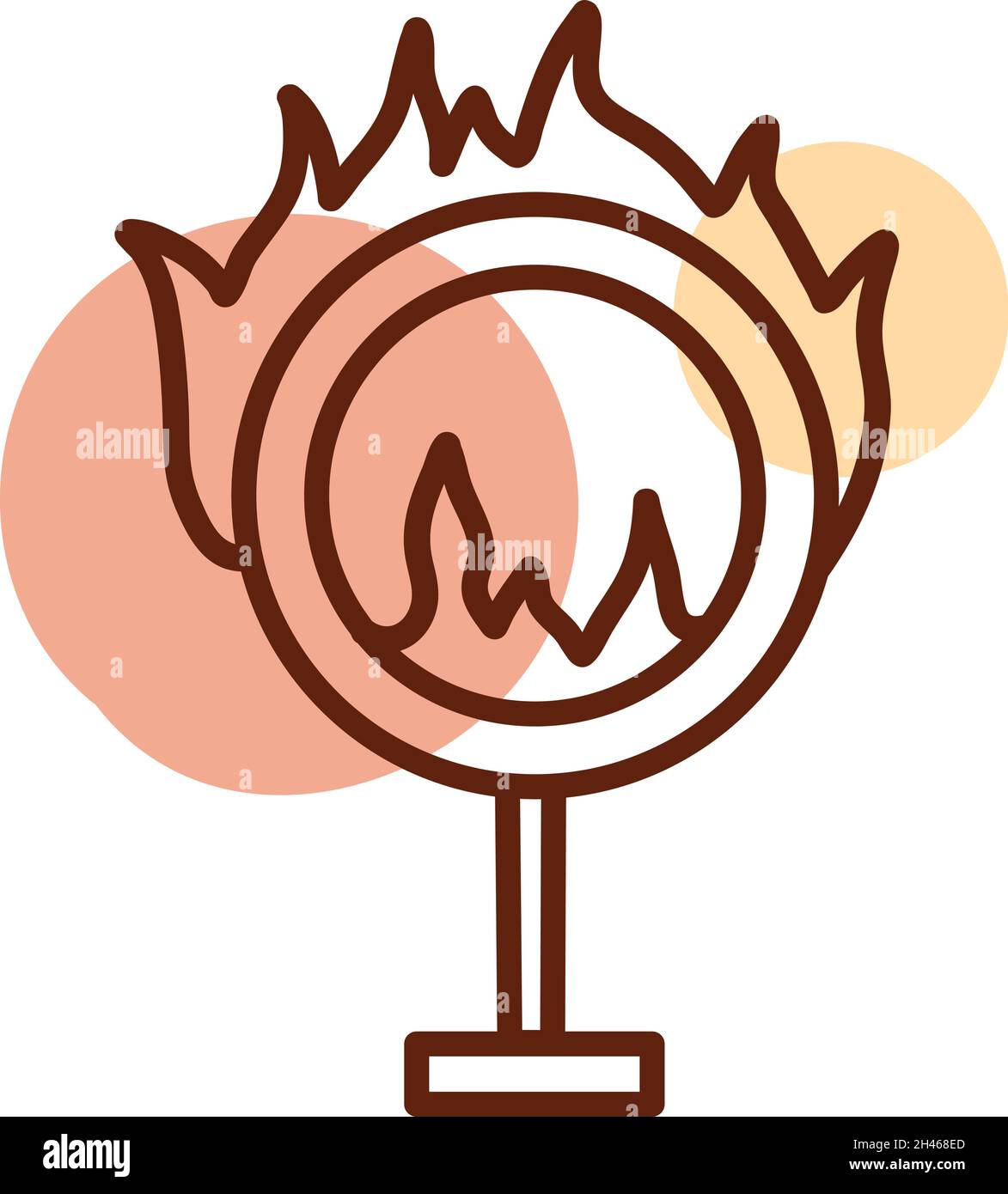 Circus fire magic, illustration, vector, on a white background. Stock Vector