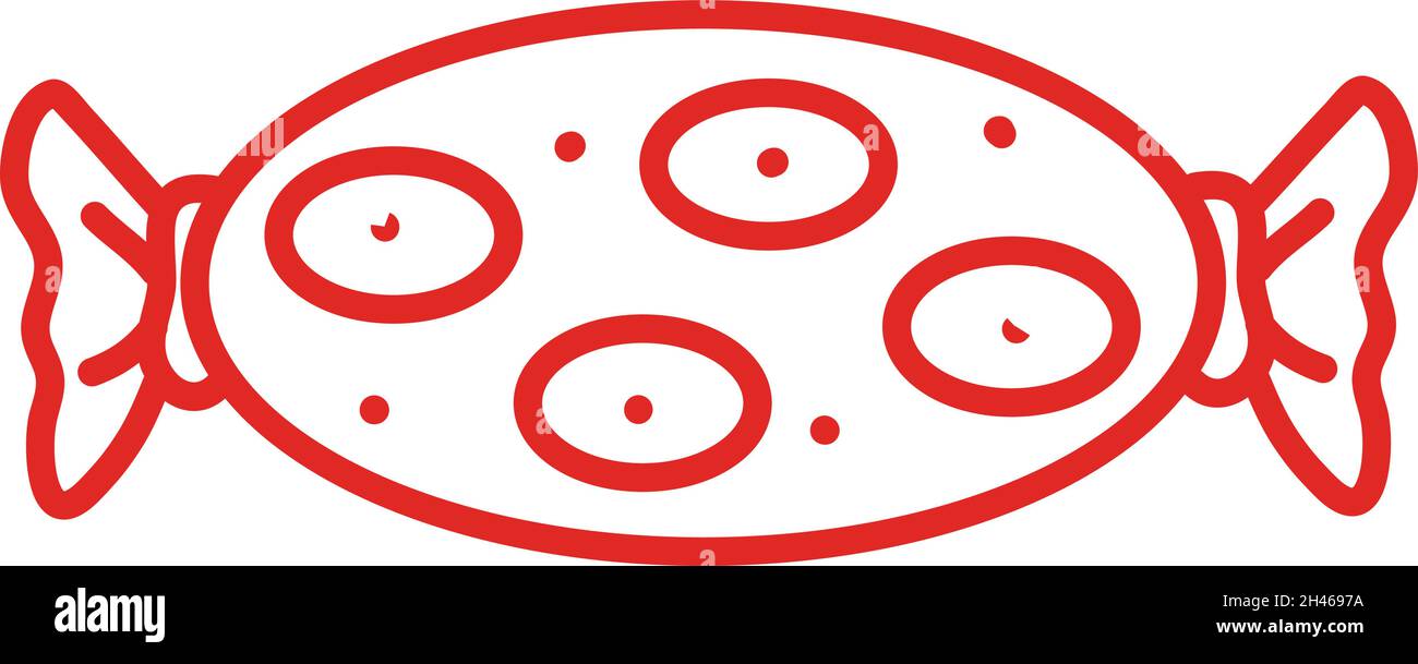 Sweet red candy, illustration, vector, on a white background Stock ...