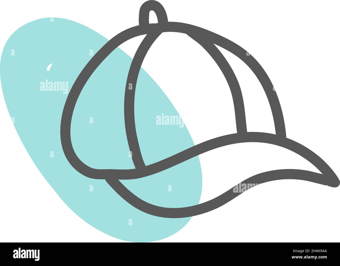 Blue hat, illustration, vector, on a white background Stock Vector ...