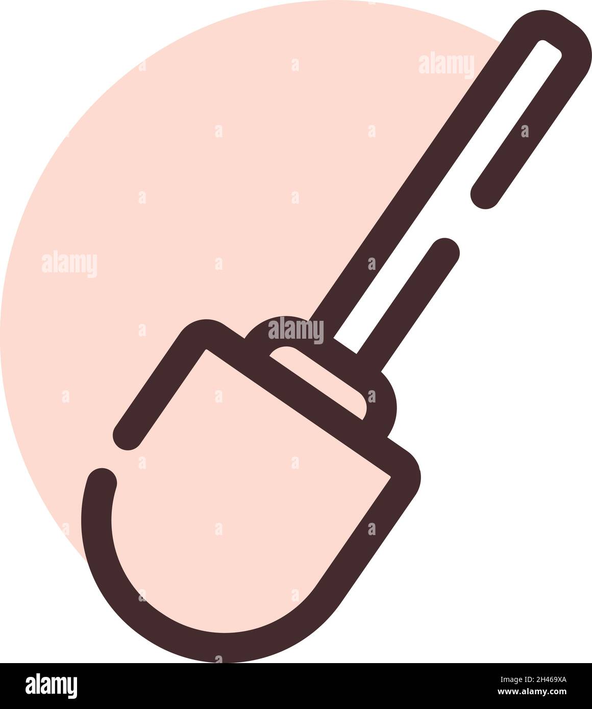 Construction showel, illustration, vector, on a white background. Stock Vector