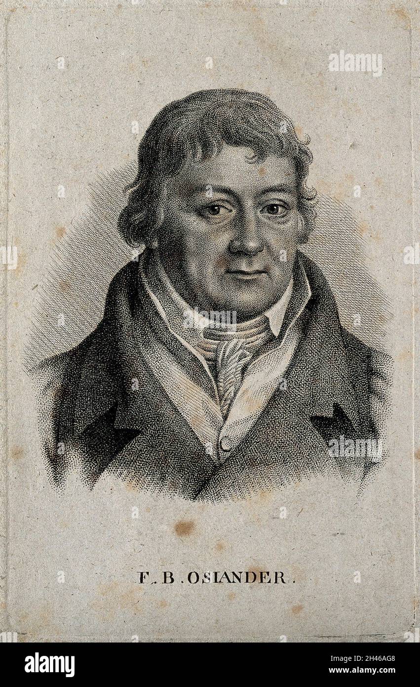 Friedrich Benjamin Osiander. Stipple engraving Stock Photo Alamy