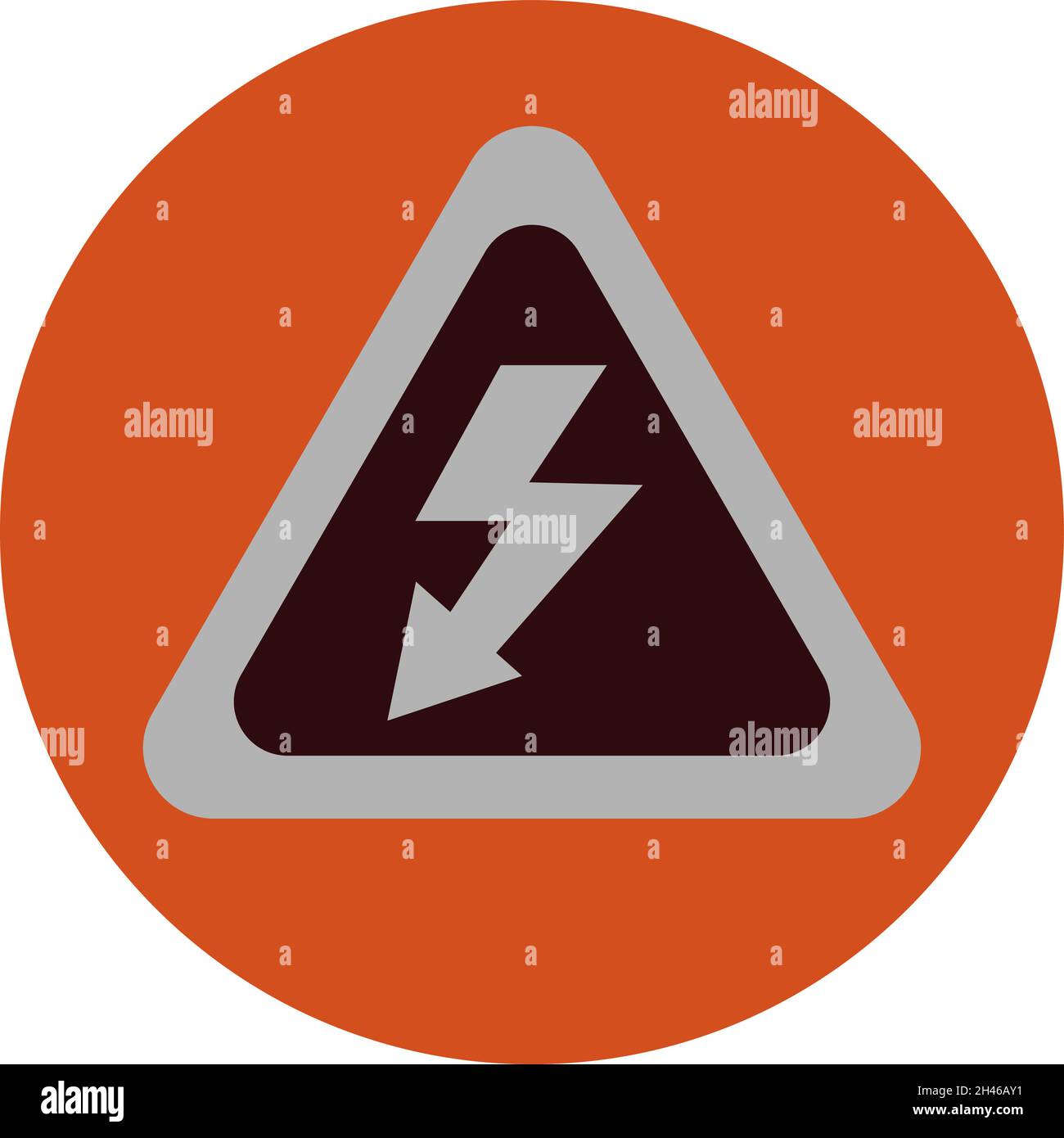 Construction ahead warning, illustration, vector, on a white background. Stock Vector