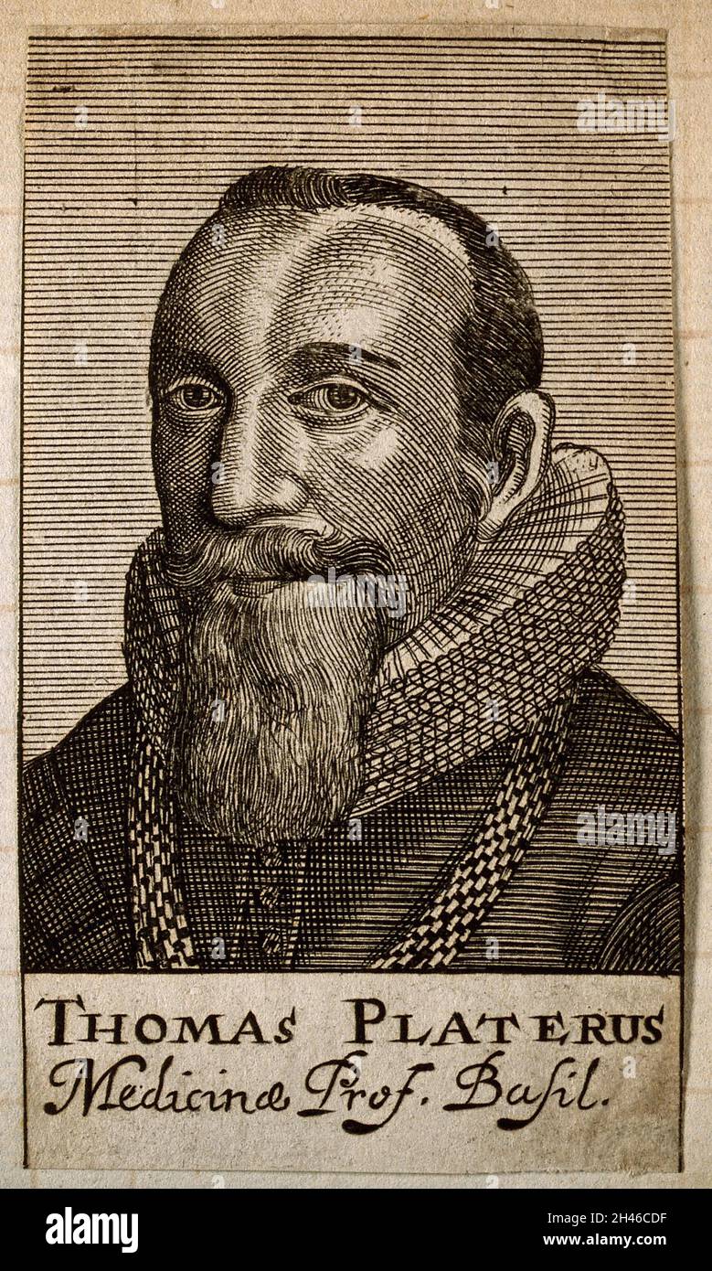 Thomas Plater [Platter] II. Line engraving, 1688 Stock Photo Alamy