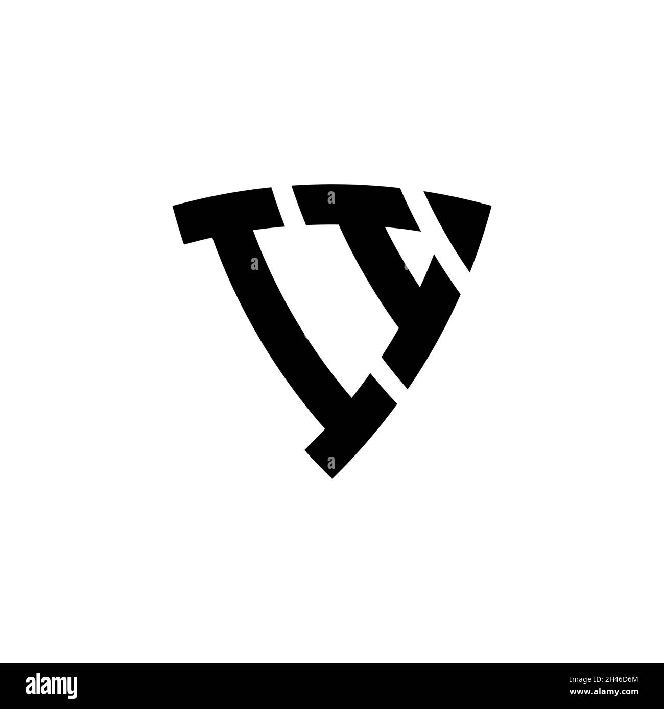 II Monogram logo letter with triangle shield shape style design ...