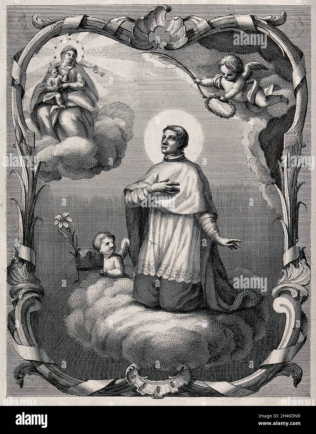 Saint Stanislaus Kostka. Engraving Stock Photo Alamy