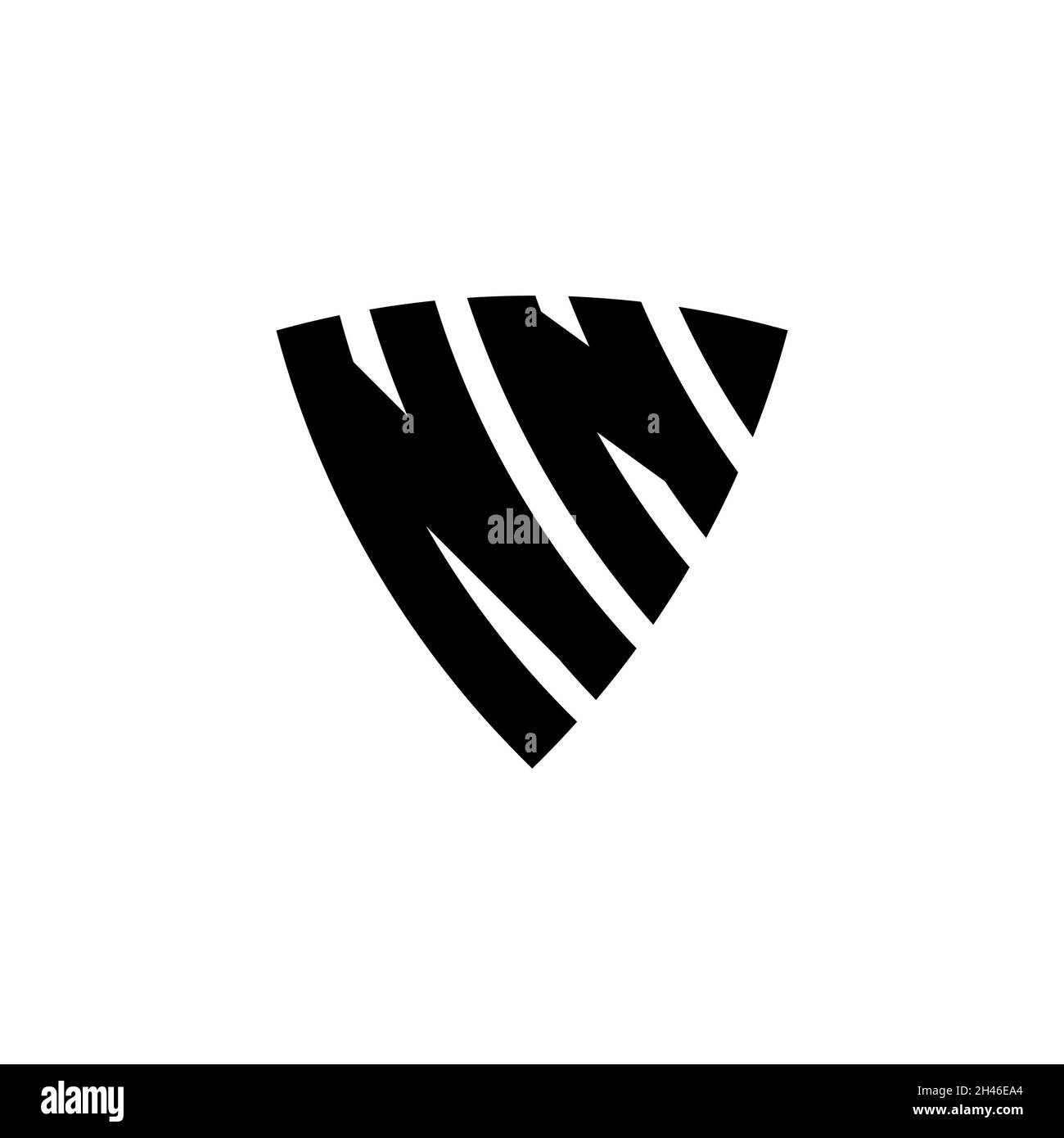 NN Monogram logo letter with triangle shield shape style design ...