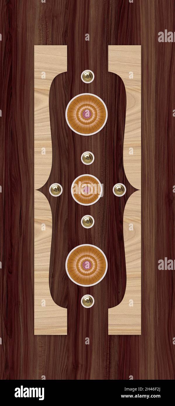 3D Door design background, Laminate Wooden High quality rendering