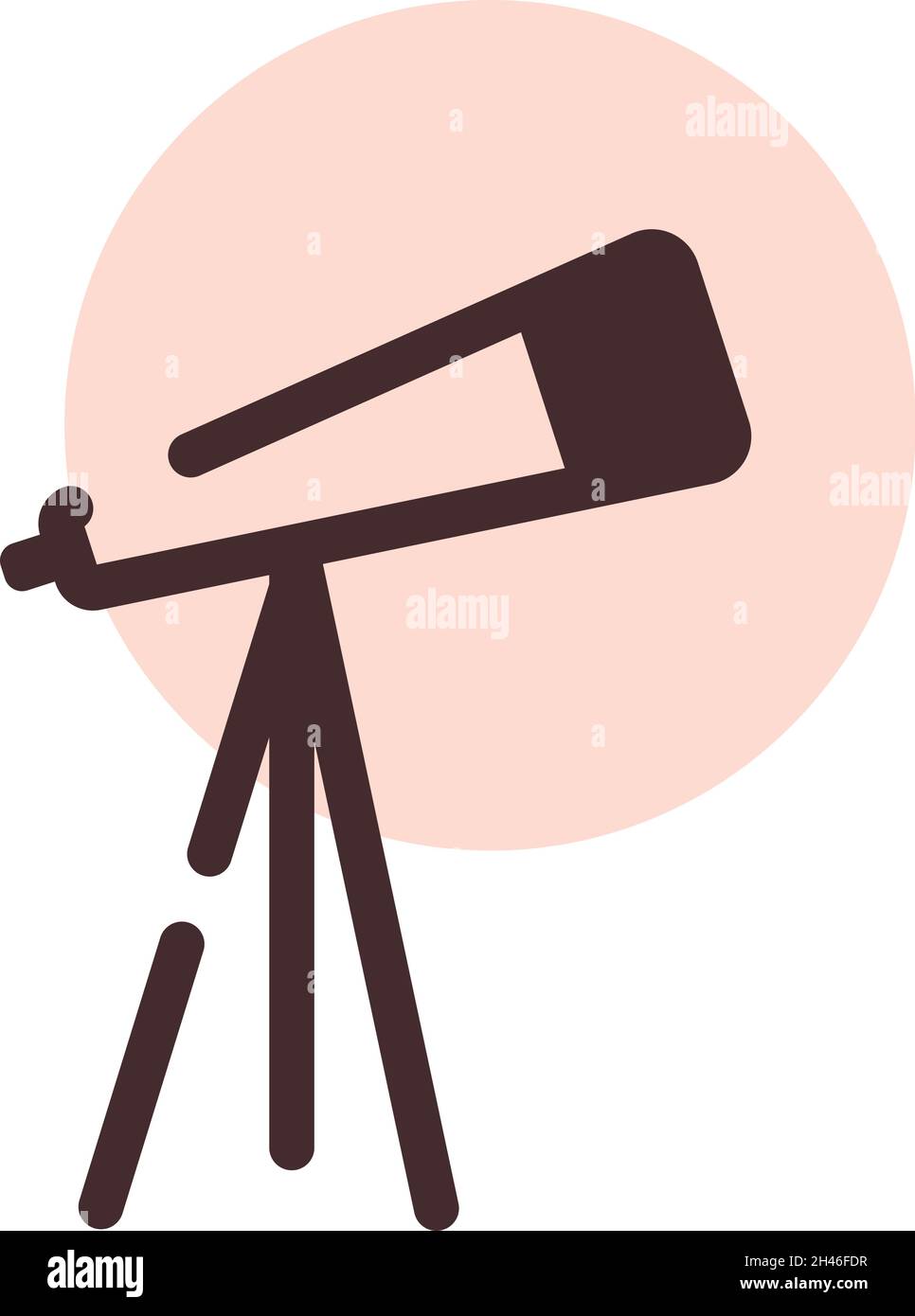 School telescope, illustration, vector, on a white background. Stock Vector