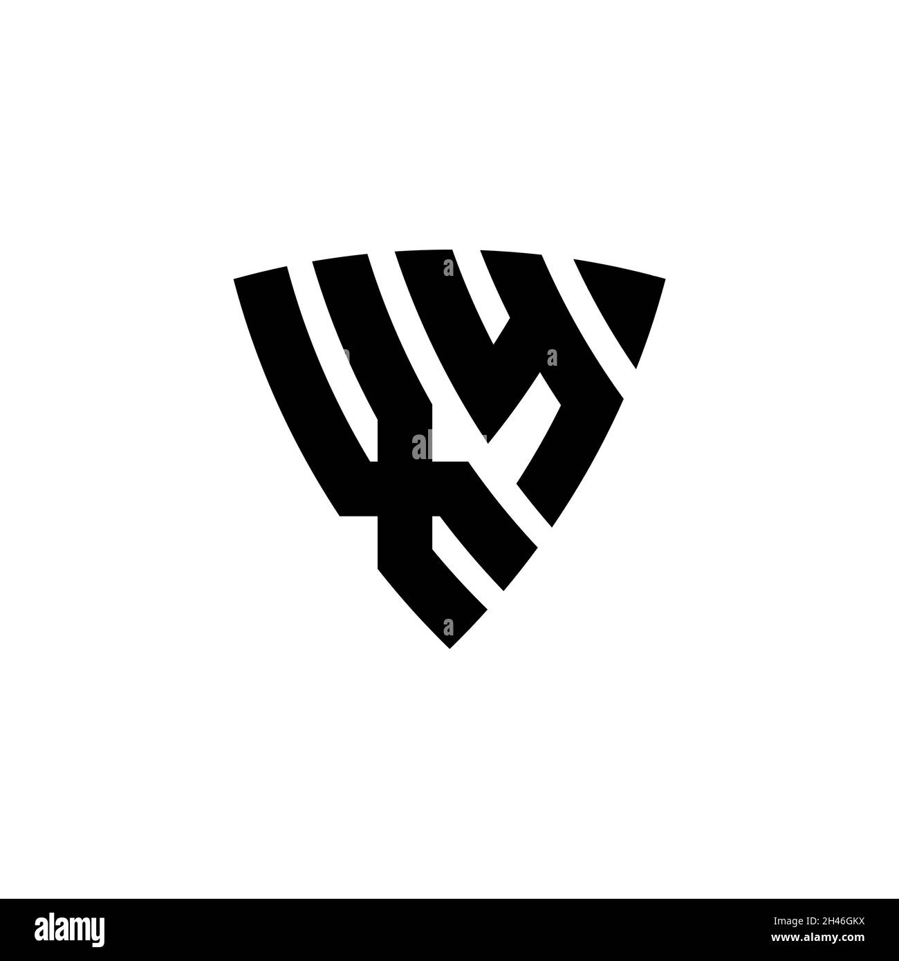 XY Monogram logo letter with triangle shield shape style design ...