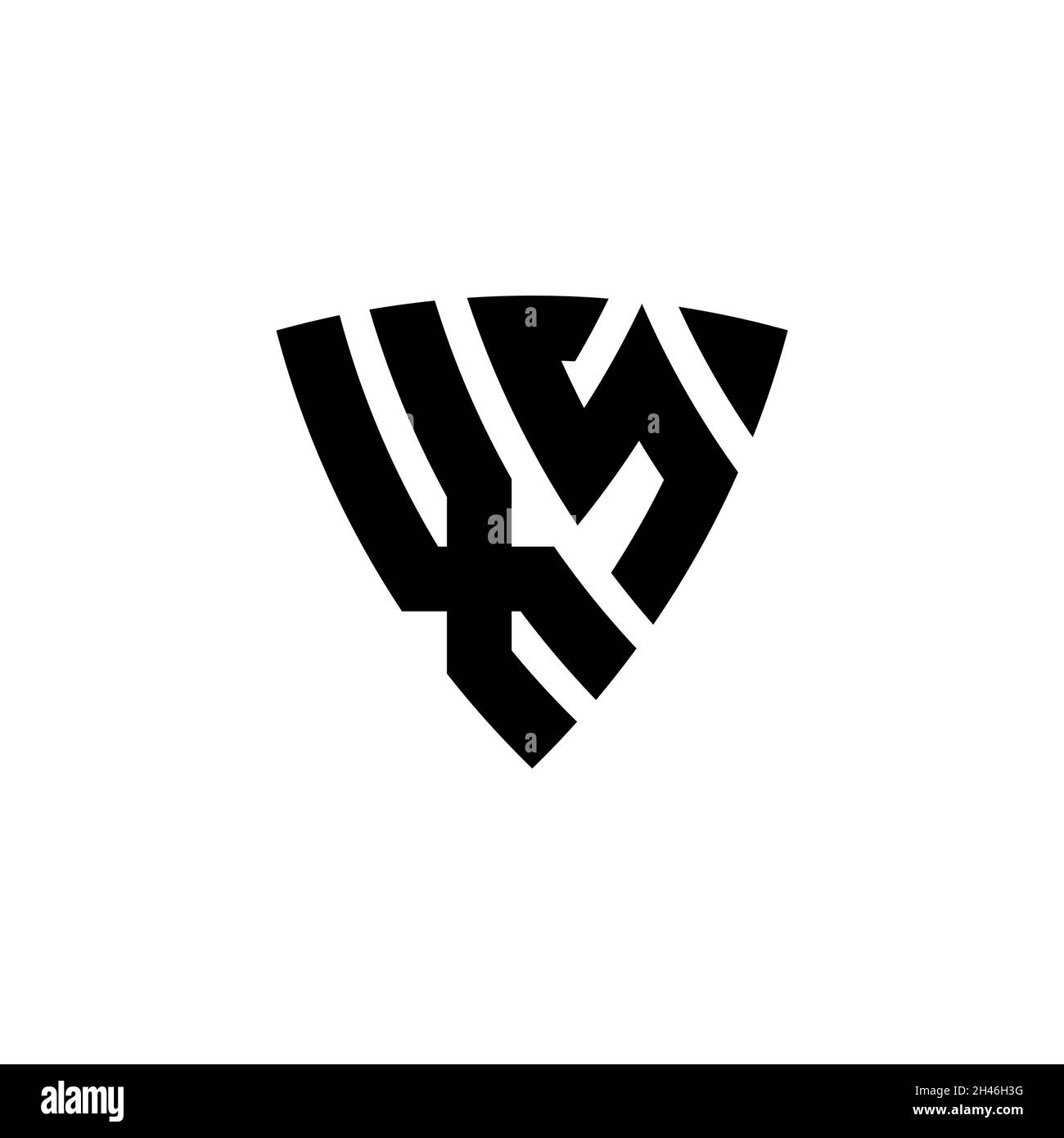 XS Monogram logo letter with triangle shield shape style design ...