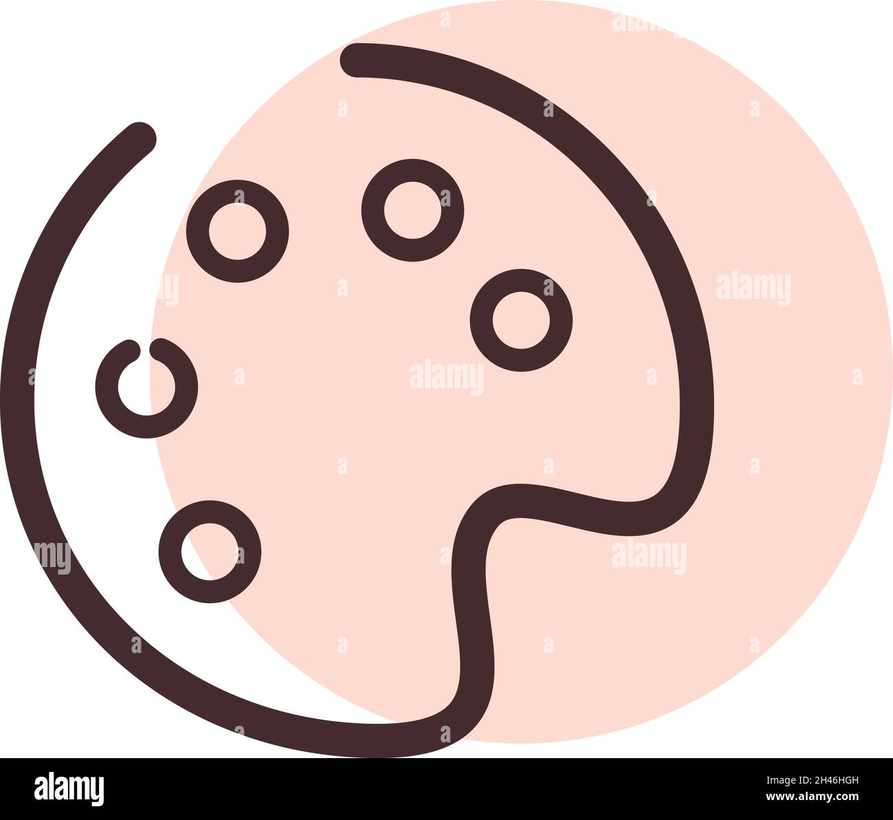 Painting palette, illustration, vector, on a white background. Stock Vector