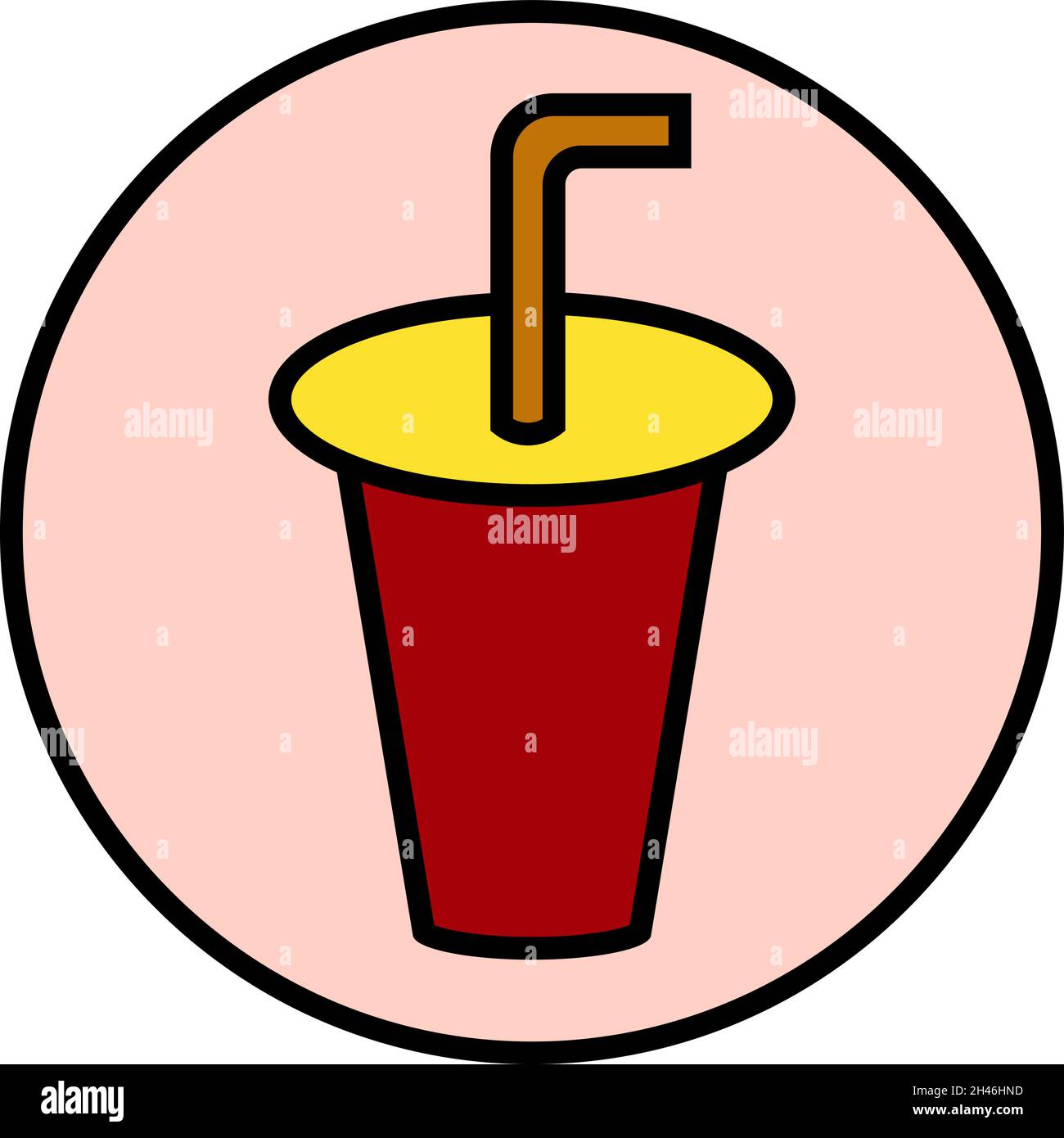 Fast food cola, illustration, vector, on a white background Stock ...