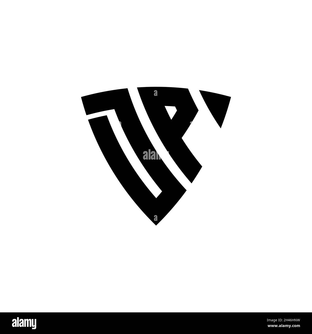 DP Monogram logo letter with triangle shield shape style design ...
