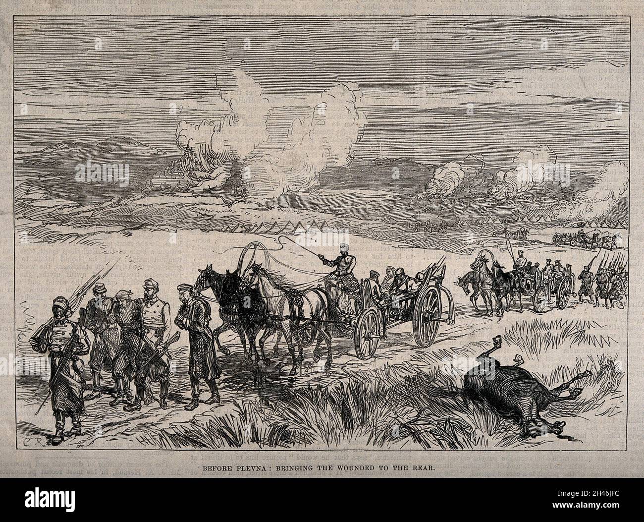 Russo-Turkish War: wounded Russian soldiers being brought back to the ...