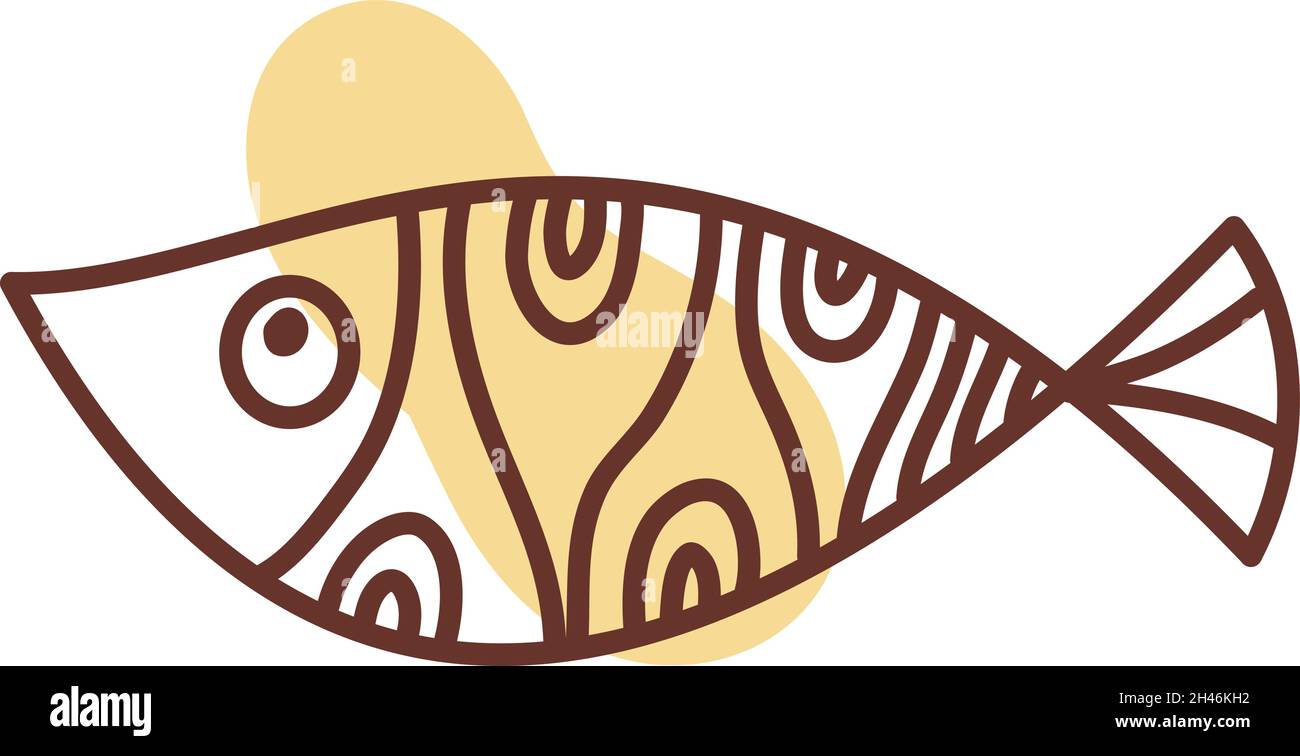 Ocean goldfish, illustration, vector, on a white background. Stock Vector