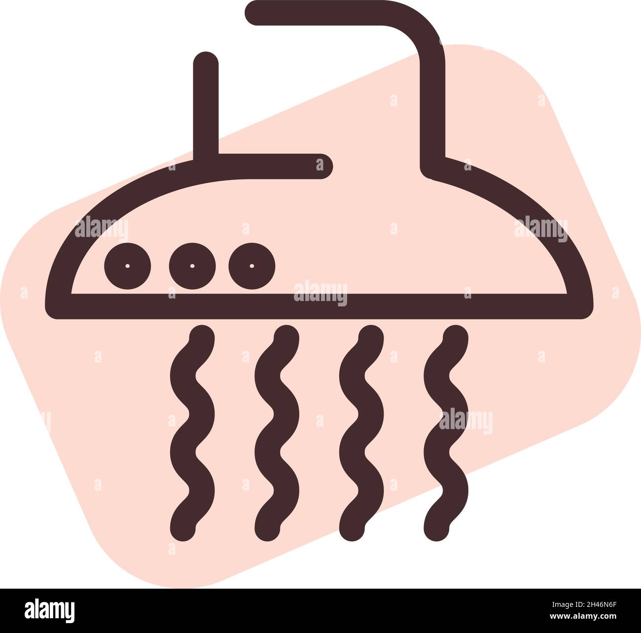 Kitchen steam hood, illustration, vector, on a white background. Stock Vector