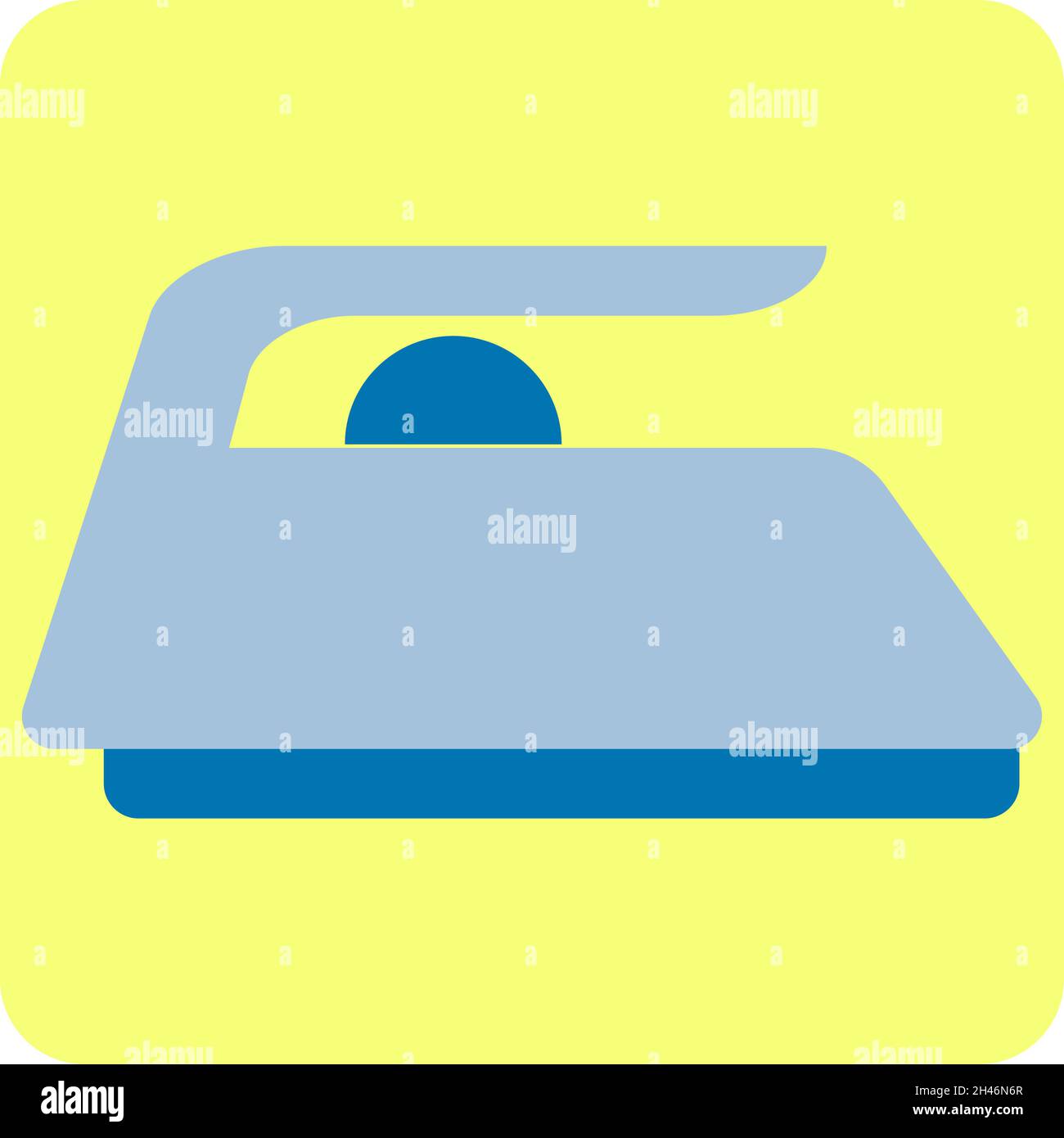 Clothing iron, illustration, vector, on a white background. Stock Vector