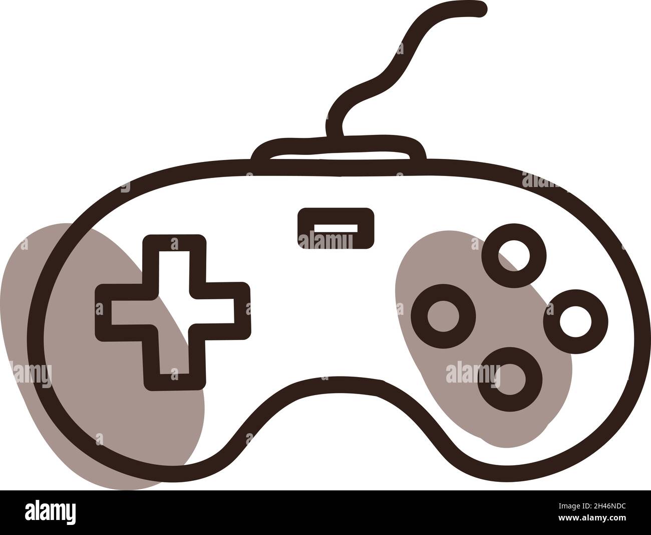 Hipster game console, illustration, vector, on a white background. Stock Vector