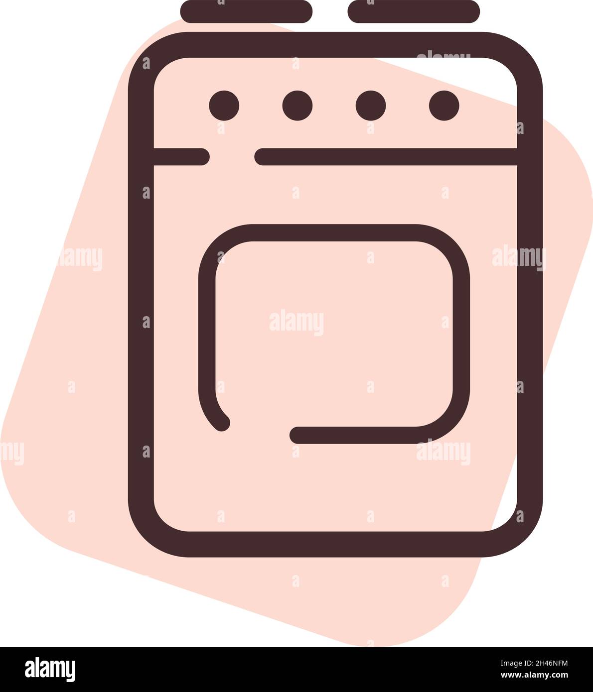 Electric oven, illustration, vector, on a white background. Stock Vector