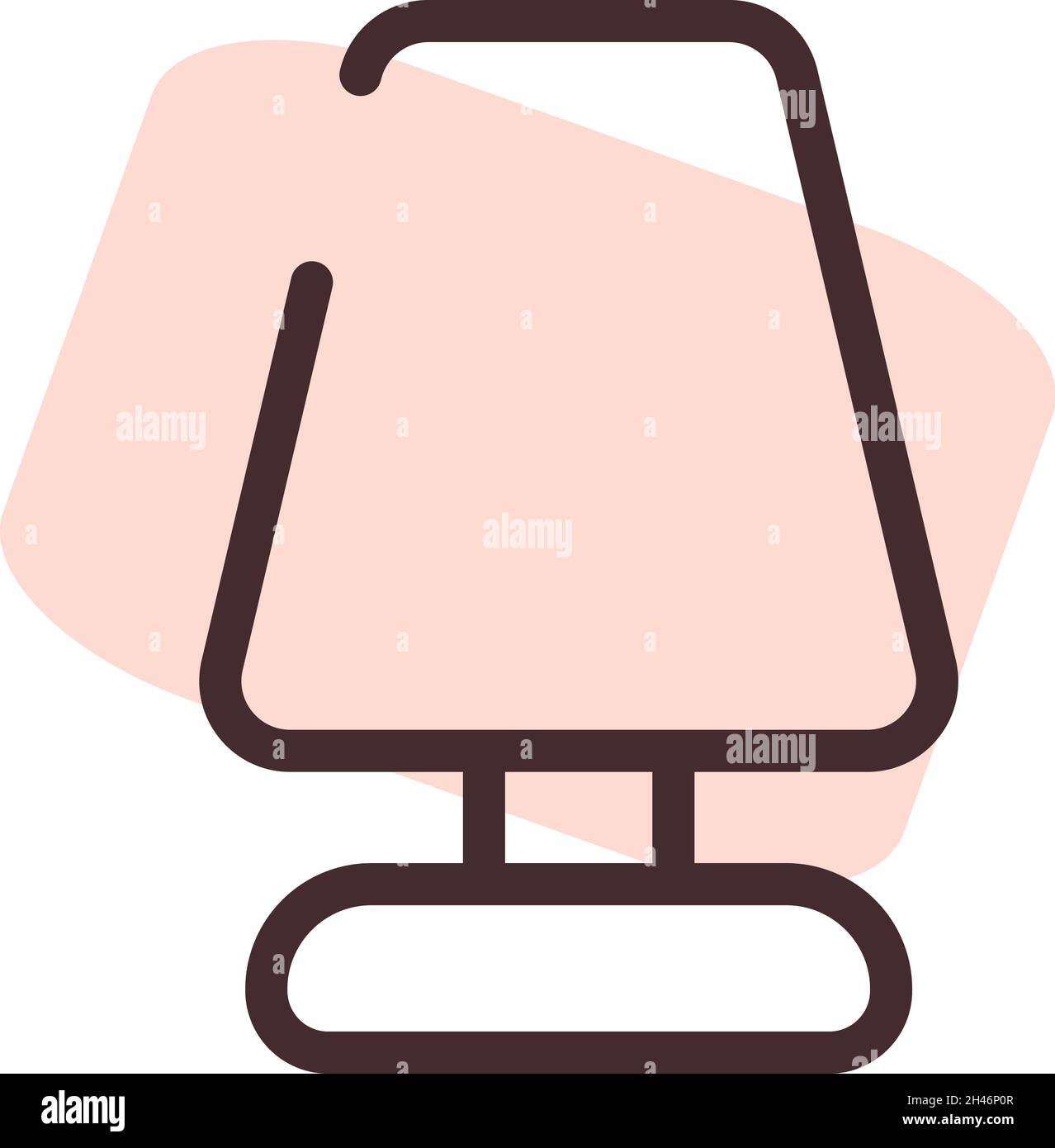 Table lamp, illustration, vector, on a white background. Stock Vector