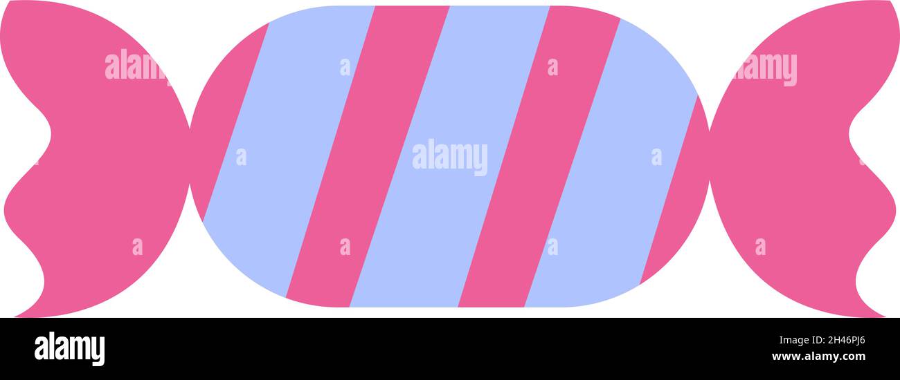 Kindergarten pink candy, illustration, vector, on a white background ...