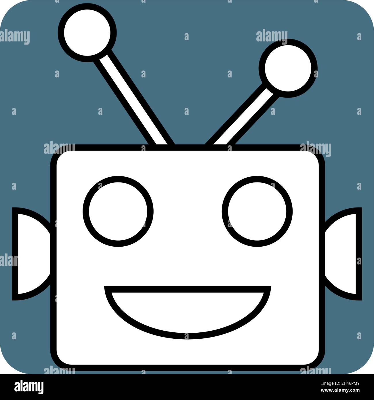 Electric robot, illustration, vector, on a white background. Stock Vector