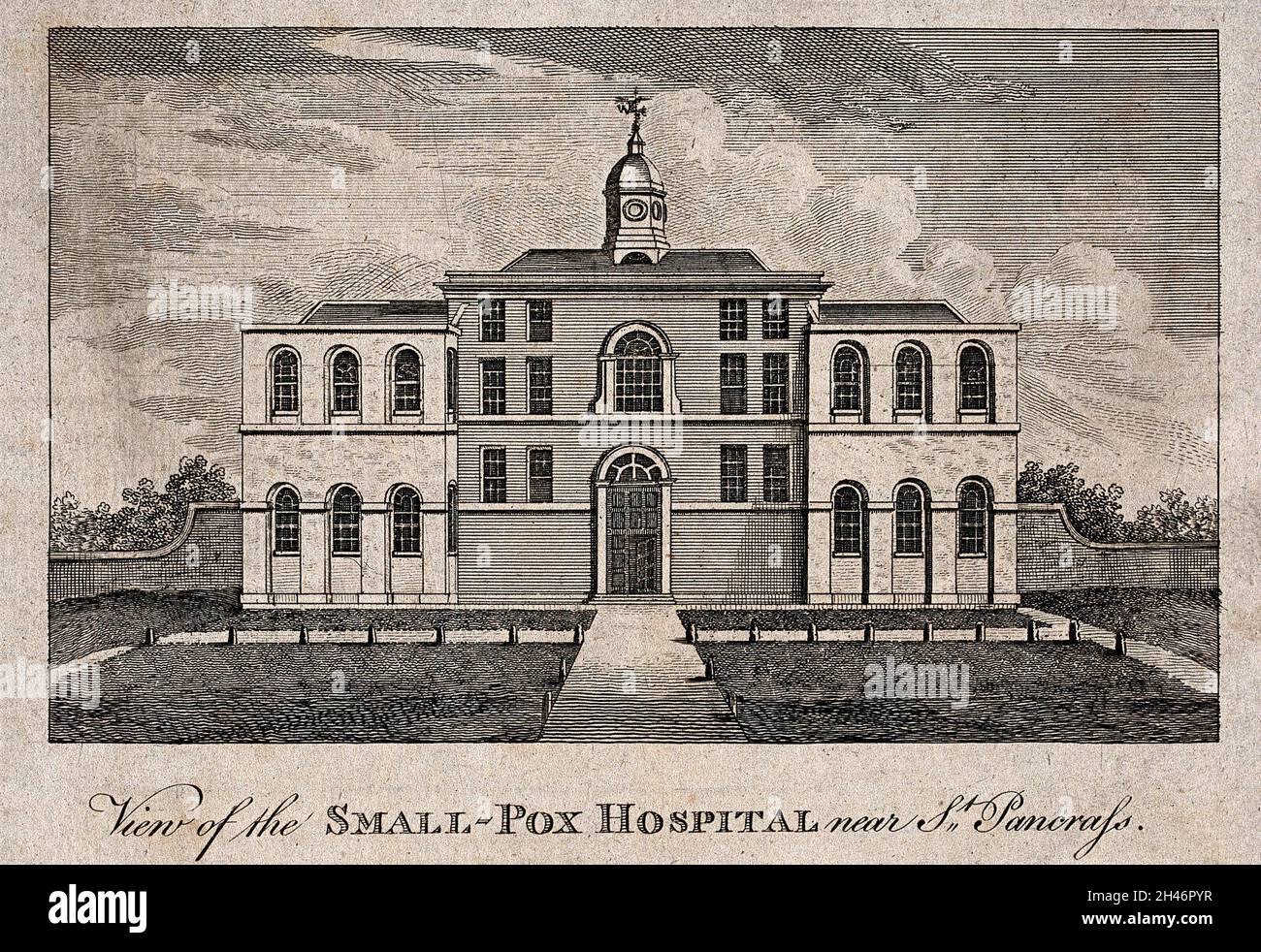 near St Pancras Site of the station The Smallpox Hospital HARRISON 1776 