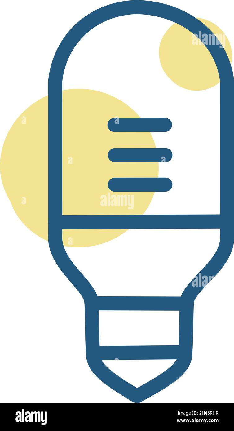 Simple lightbulb, illustration, vector, on a white background Stock ...
