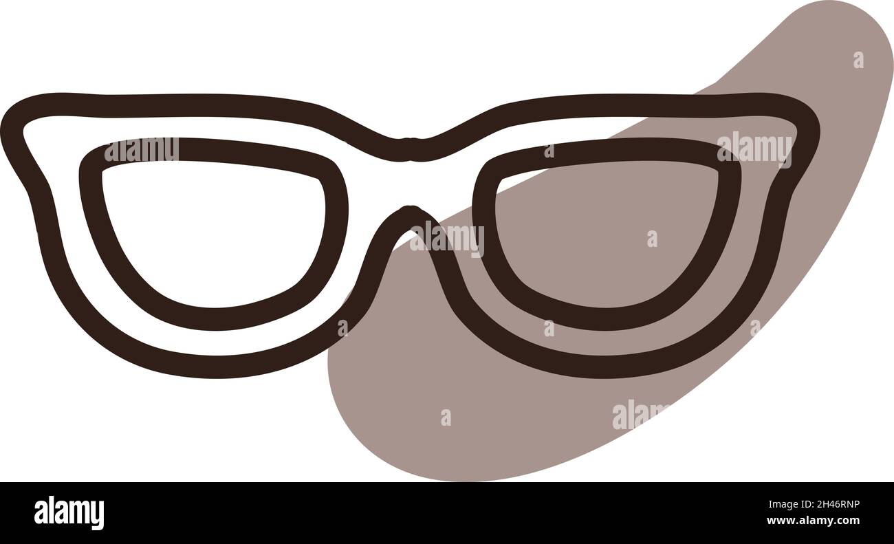 Hipster glasses, illustration, vector, on a white background. Stock Vector