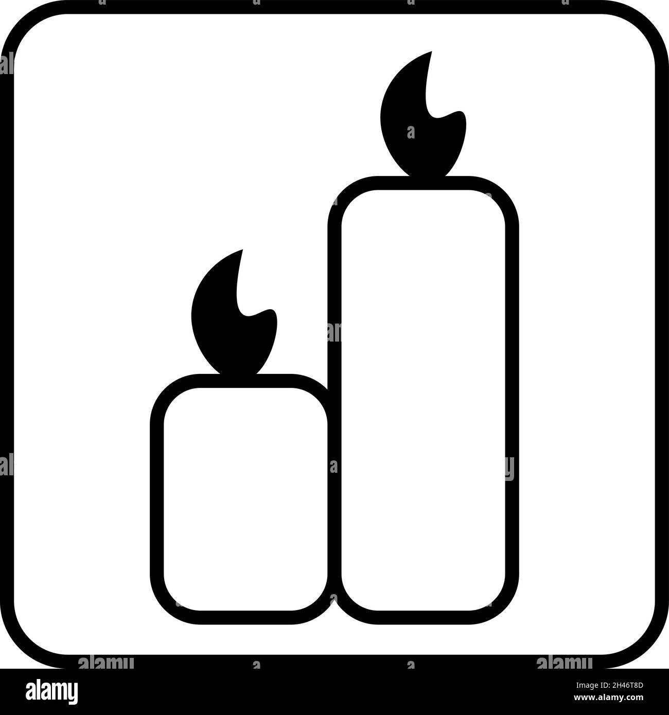 Meditation candles, illustration, vector, on a white background. Stock Vector