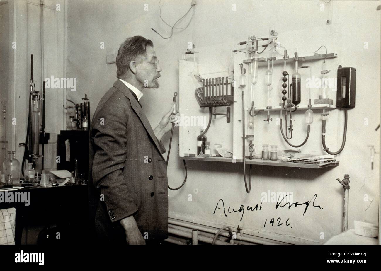 August Krogh. Photograph, 1926 Stock Photo - Alamy