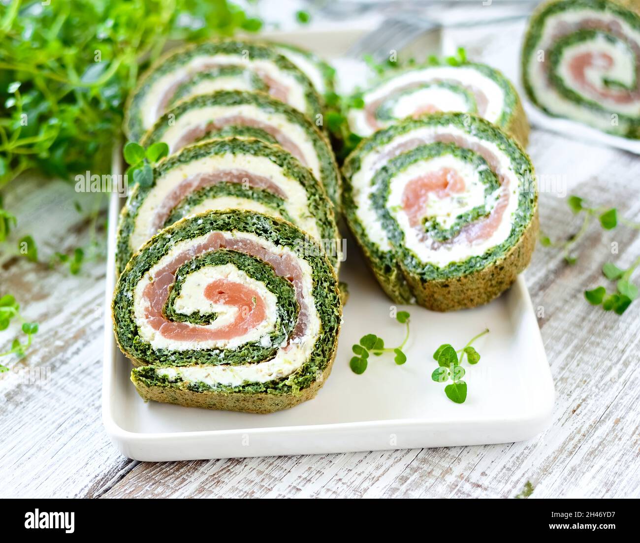 Poached Fish Roulade Fish roulade hi-res stock photography and images - Alamy