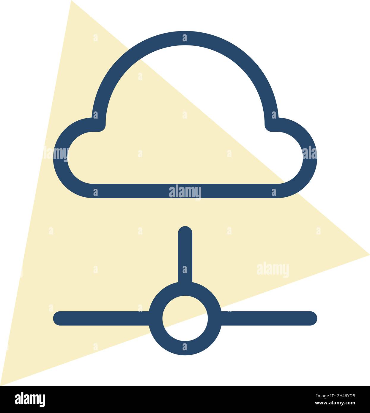 Network cloud, illustration, vector, on a white background. Stock Vector