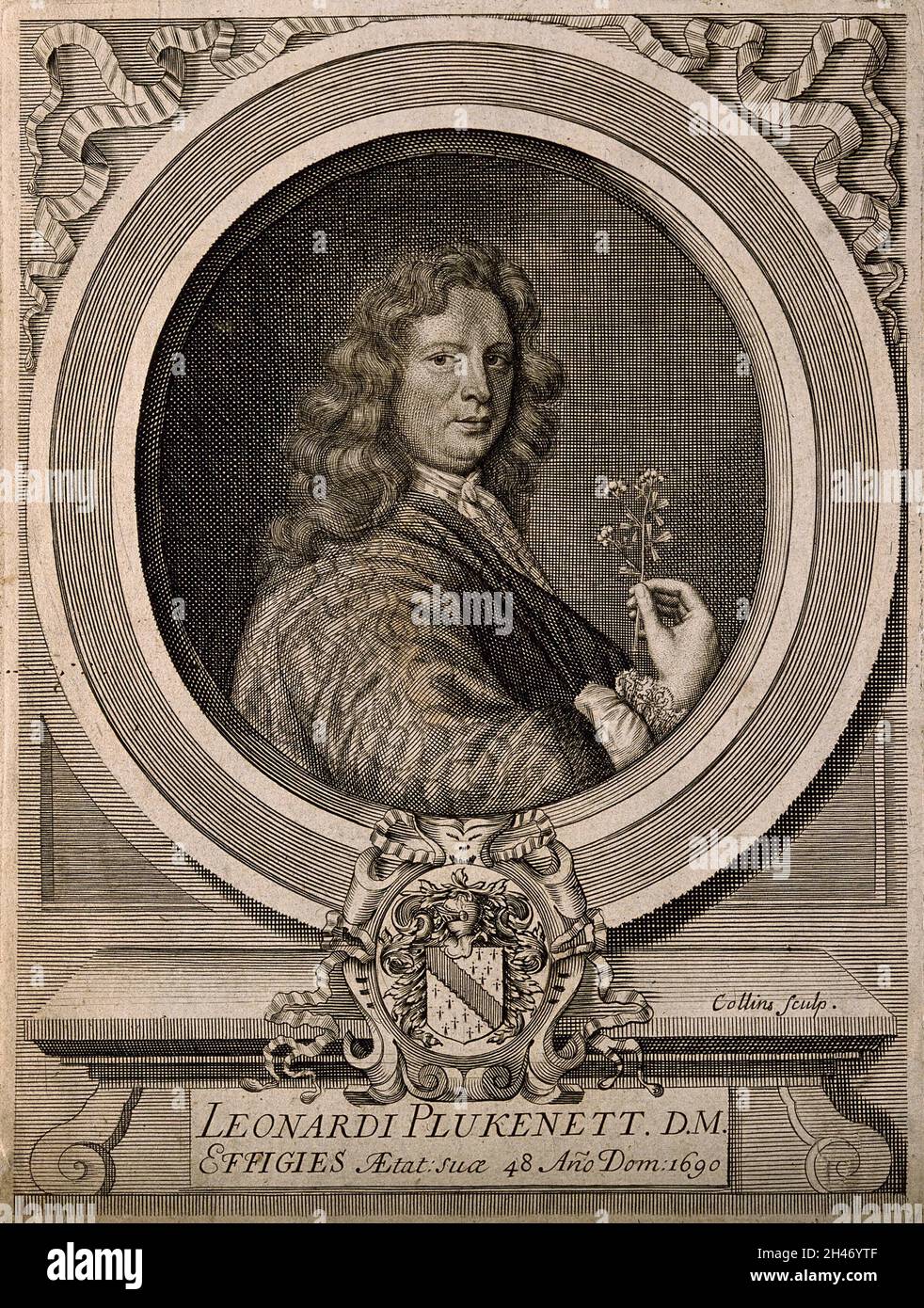 Leonard Line engraving by J. Collins, 1690 Stock Photo Alamy