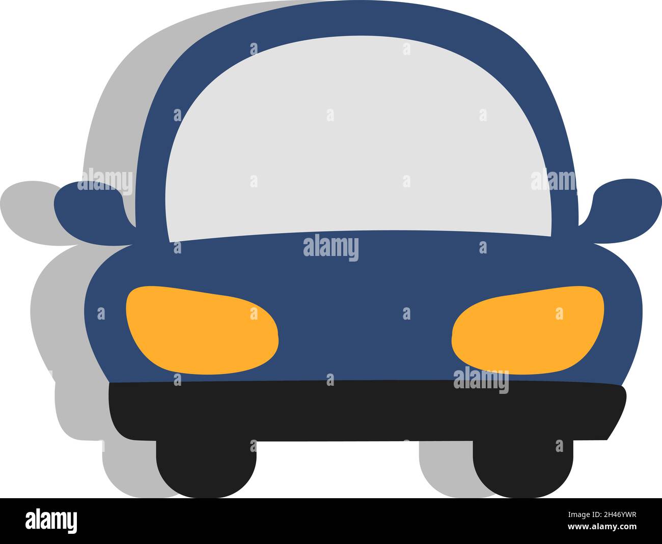 Police car, illustration, vector, on a white background. Stock Vector