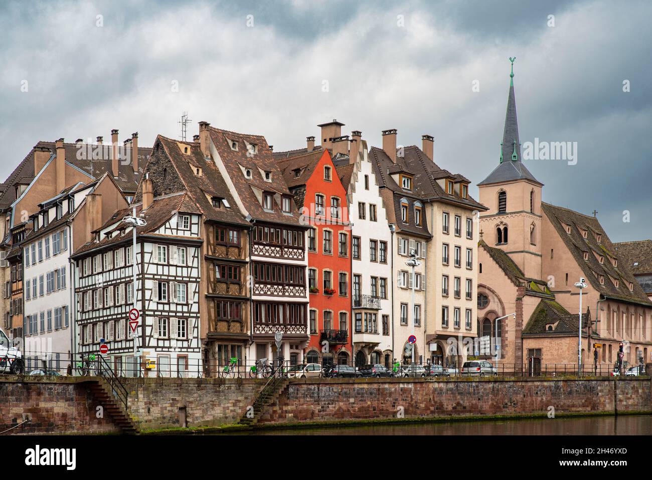 Architecture of typical old houses in Strasbourg, France Stock Photo