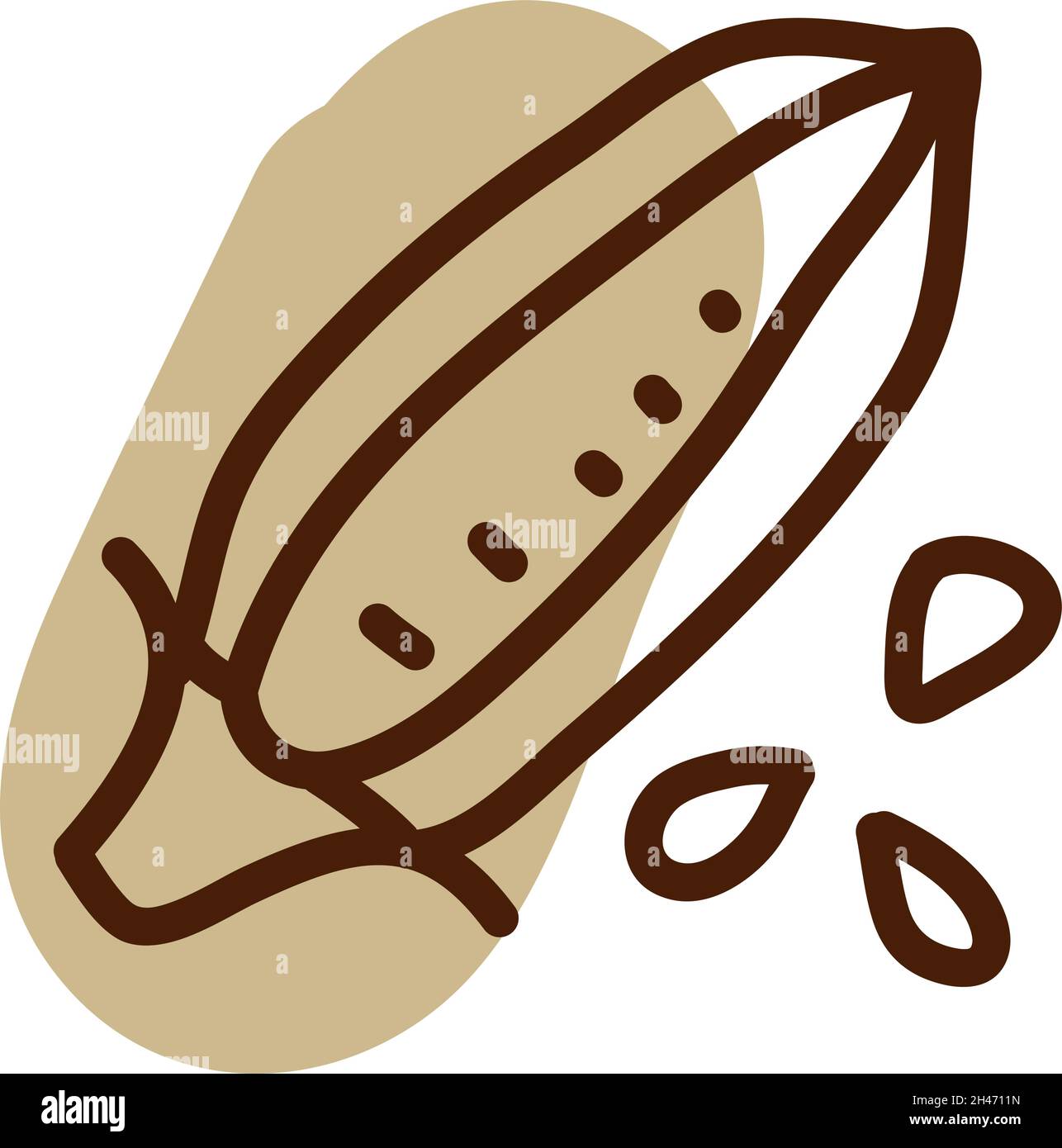 Pop corn, illustration, vector, on a white background. Stock Vector